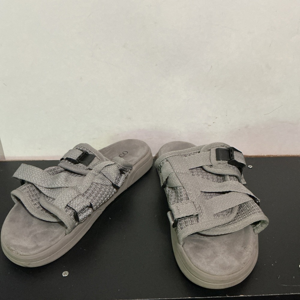 Men's Gray Draco slides size 11-12 Slip On Sandal Flip Flops